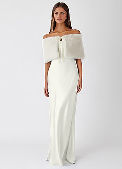 front Écharpe en fausse fourrure éthérée