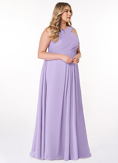 Azazie Kaleigh Abiti da Damigella Abito A-Line in Chiffon Plissettato Lilla image10