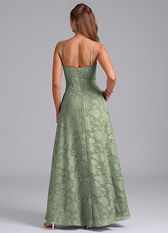 Azazie Stasy At-home Try On Dresses Agave A-Line Sweetheart Neckline Floral Burnout Dress image2