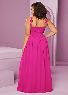 Barbie ♥ Azazie At-home Try On Dresses Black A-Line Pleated Chiffon Dress image15