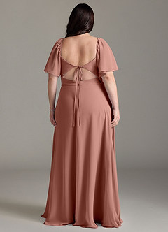Azazie Chloe Bridesmaid Dresses Cedar Rose A-Line Sweetheart Neckline Chiffon Dress image8