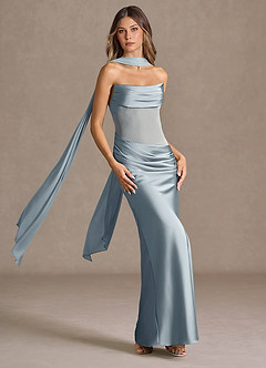 Robe Longue Poudre Bleue Leonore image3