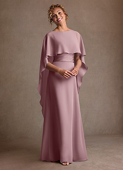 Azazie Marilla Klänningar till brudens mor Klä A-Line i Chiffong Plisserad Dammig Ros image6