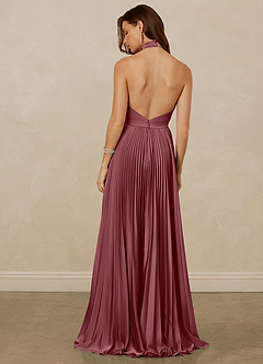 Christian Siriano Bridal for Azazie 1007 Bridesmaid Dresses Desert Rose A-Line Pleated Stretch Satin Dress image6