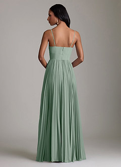 Azazie Akiko Bridesmaid Dresses Silver Sage A-Line Sweetheart Neckline Chiffon Dress image5