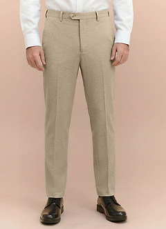 Miles Tan Seersucker Dress Pants