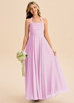 Azazie Kady Junior Candy Pink A-Line Sweetheart Neckline Chiffon Dress image1