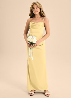 Azazie Mai Junior Butter A-Line Sweetheart Neckline Stretch Satin Dress image4