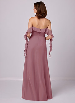 Barbie ♥ Azazie Bridesmaid Dresses Vintage Mauve A-Line Off the Shoulder Chiffon Convertible Dress image6