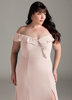Azazie Sophie Final Sale Rose Petal A-Line Off the Shoulder Chiffon Convertible Dress image11