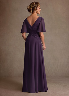 Azazie Milliat Suknie dla Matki Panny Młodej Linia A Koronka Szyfon Długość podłogi Sukienka image3