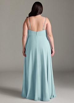 Azazie Akita Robes de demoiselle d'honneur Robe Trapèze en Mousseline de soie Verre De Mer image6