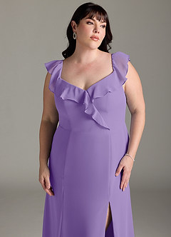 Azazie Sophie Brautjungfernkleider Wandelbar A-Linie Schulterfrei Chiffon Kleid Tahiti image13