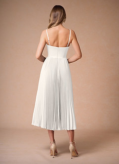 Léna White Pleated Midi Dress image2