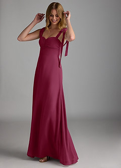 Azazie Lizet Bridesmaid Dresses Mulberry A-Line Sweetheart Neckline Chiffon Dress image1