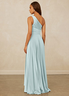 Christian Siriano Bridal for Azazie 1008 Robes de demoiselle d'honneur Robe Trapèze en Satin extensible Ue épaule Brume image2