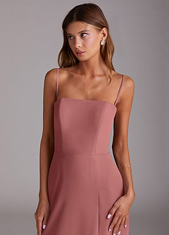 Azazie Wren Vestidos de madrinha de casamento Vestido Ametista de Chiffon de Linha A com Sem alças image2