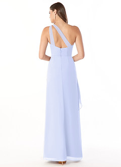 Azazie Maive Bridesmaid Dresses Lavender Sheath Pleated Ruffle Chiffon Dress image2