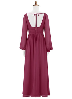 Azazie Norah Junior Mulberry A-Line Pleated Chiffon Dress image7