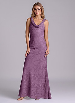Azazie Rylina Final Sale Wisteria Mermaid Floral Burnout Dress image5