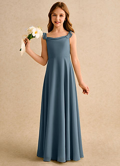 Azazie Puppy Girls Formal Flower Girl Dresses Twilight A-Line Pleated Chiffon Dress image3