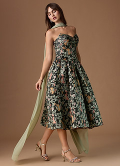 Vestido Jardín De Medianoche Midi Desy image5