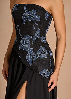 Fleurine Denim Black Lace Maxi Dress image5