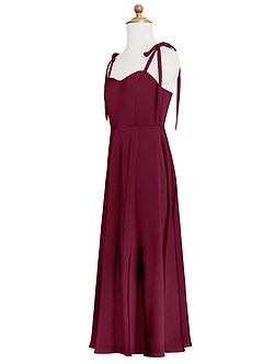 Azazie Rosey Junior Mulberry A-Line Sweetheart Neckline Stretch Satin Dress image10