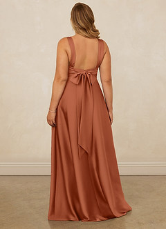 Christian Siriano Bridal for Azazie 1001 Bridesmaid Dresses Cedar Rose A-Line Sweetheart Neckline Stretch Satin Dress image12