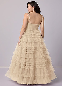 Barbie ♥ Azazie Bridesmaid Dresses Champagne A-Line Sweetheart Neckline Tulle Dress image7