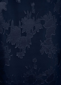 Azazie Dorina Mère de la mariée Robes Robe Fourreau en Jacquard Floral Plissée Bleu Marine Foncé image6