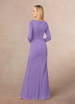 Azazie Risa Mother of the Bride Dresses Tahiti Mermaid V-Neck Pleated Mesh Dress image3