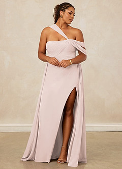 Christian Siriano Bridal for Azazie 1014 Bridesmaid Dresses Rose Petal A-Line Off the Shoulder Chiffon Dress image13