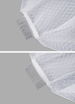 front Genevieve Shoulder Length Veil With Blusher