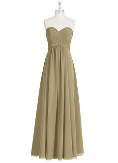 Azazie Yazmin Brautjungfernkleider Wandelbar A-Linie Herzausschnitt Chiffon Kleid Moosgrün image8