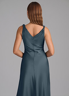 Azazie Nerine Brautjungfernkleider A-Linie Plissee Stretch-Satin Kleid Zwielichtviolett image2