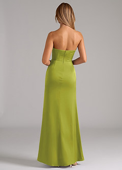 Azazie Johana Bridesmaid Dresses Lemongrass Mermaid Off the Shoulder Stretch Satin Convertible Dress image7