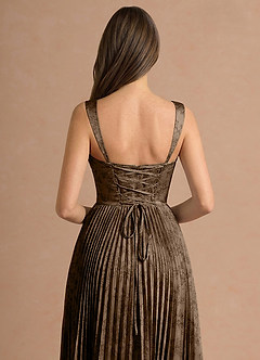 vestido Maxi Café Marrom Isonelle image4