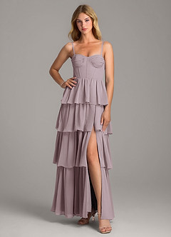 Azazie Alanna Bridesmaid Dresses Dusk A-Line Sweetheart Neckline Chiffon Dress image3