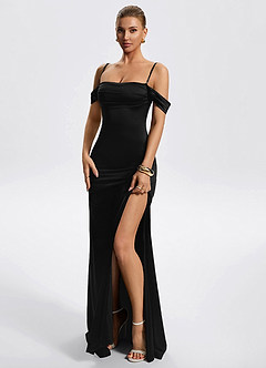 Milena Black Maxi Dress image1