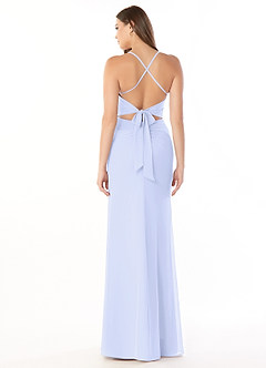 Azazie Aribella Final Sale Lavender Sheath Ruched Chiffon Dress image2