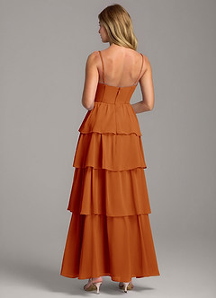 Azazie Alanna Bridesmaid Dresses Paprika A-Line Sweetheart Neckline Chiffon Dress image7