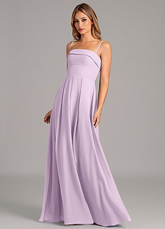 Azazie Lucienne Abiti da Damigella Abito Convertibile A-Line in Chiffon Senza Cinturino Lilla Glassato image6