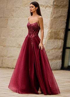 Brilliance Rojo Vestido de fiesta con purpurina image3