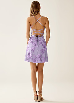 Lysandra Wisteria Stretch 3D Flowers Corset Mini Dress image6