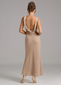 Azazie Rylina 신부 들러리 드레스 인어 주름진 쉬폰 발목 길이 드레스 image6