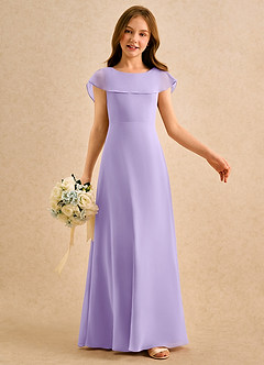Azazie Kittie Girls Formal Flower Girl Klänningar Klänning A-Line i Chiffong image6