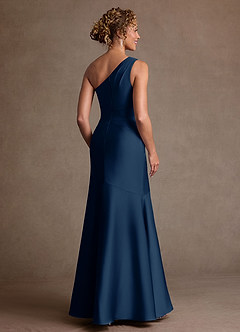 Azazie Haifa Suknie dla Matki Panny Młodej Syrena Jedno ramię Satyna elastyczna Długość podłogi Sukienka image2