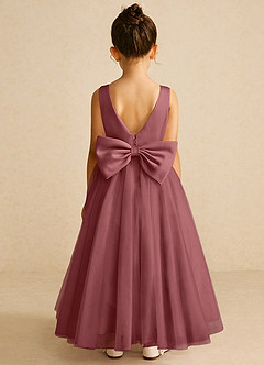 Azazie Pumpkin Blumenmädchenkleider A-Linie Cabrio Tüll Kleid Amethyst image6