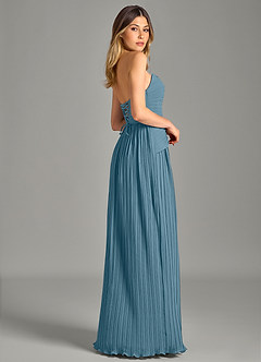 Azazie Becka Bridesmaid Dresses Bermuda A-Line Strapless Chiffon Dress image5